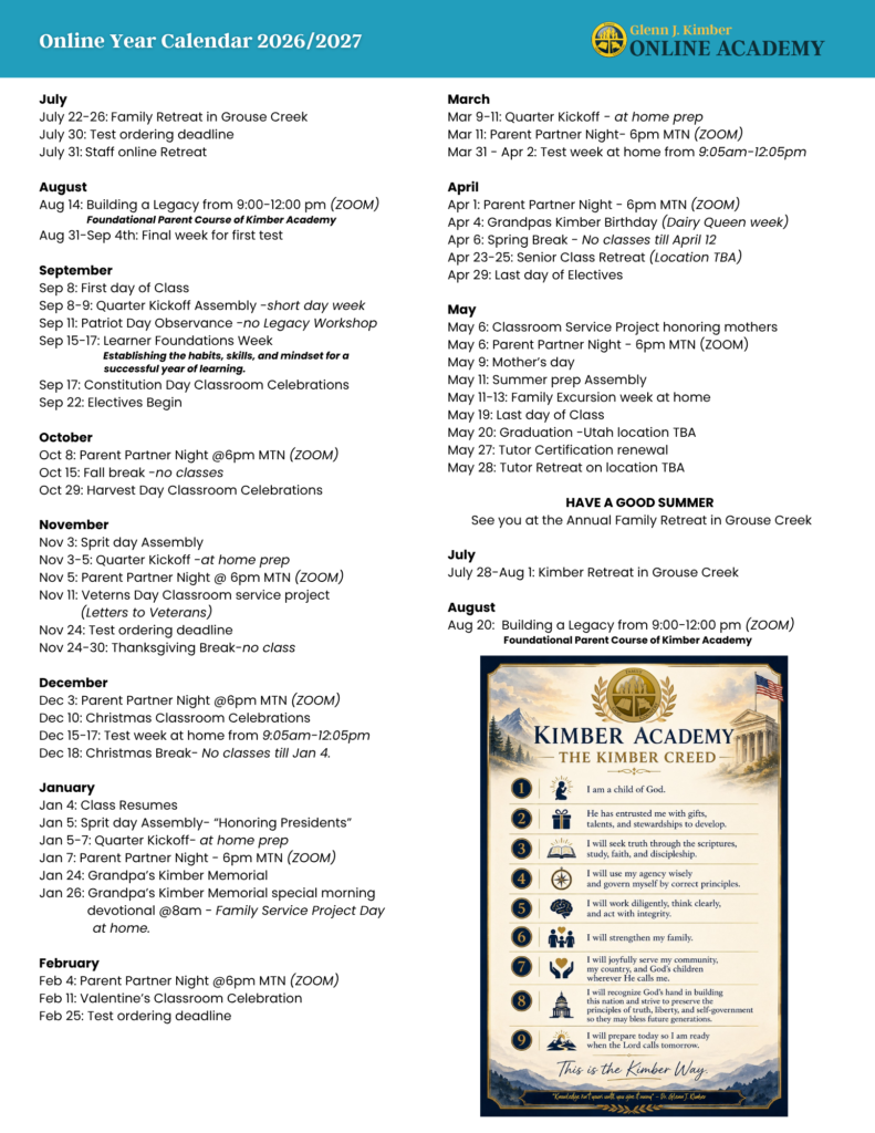 Calendar 2026